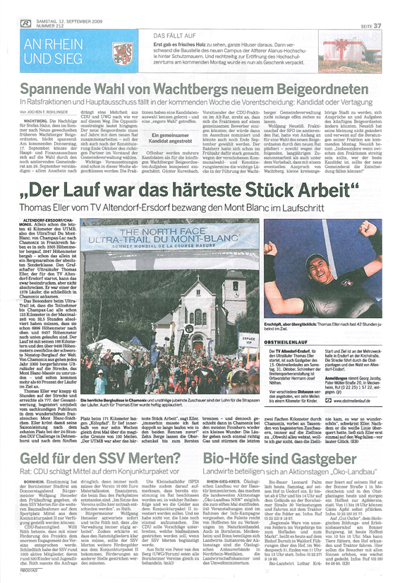 Seite 37 der Bonner Rundschau vom 12. 09. '09 (Vergrößern durch klicken!)